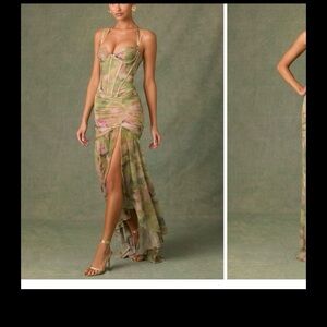 Oh Polly Multicolor High Low Dress